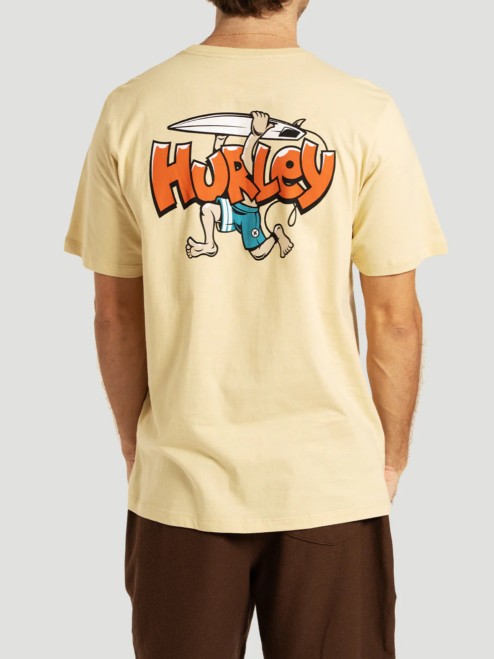 Camiseta Manga Curta Bege Hurley Crazy Boy