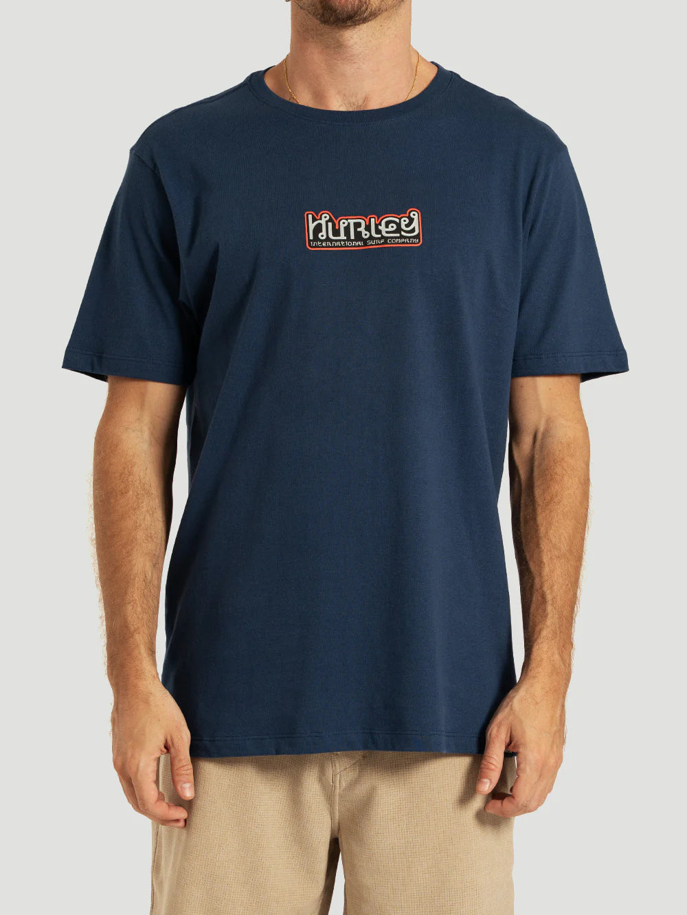 Camiseta Manga Curta Marinho Hurley Barong