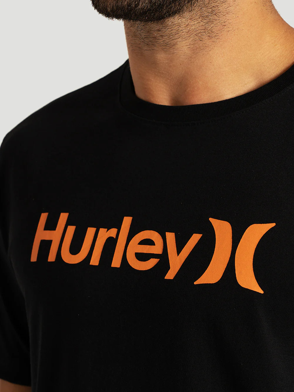 Camiseta Manga Curta Preta Hurley O&O Solid