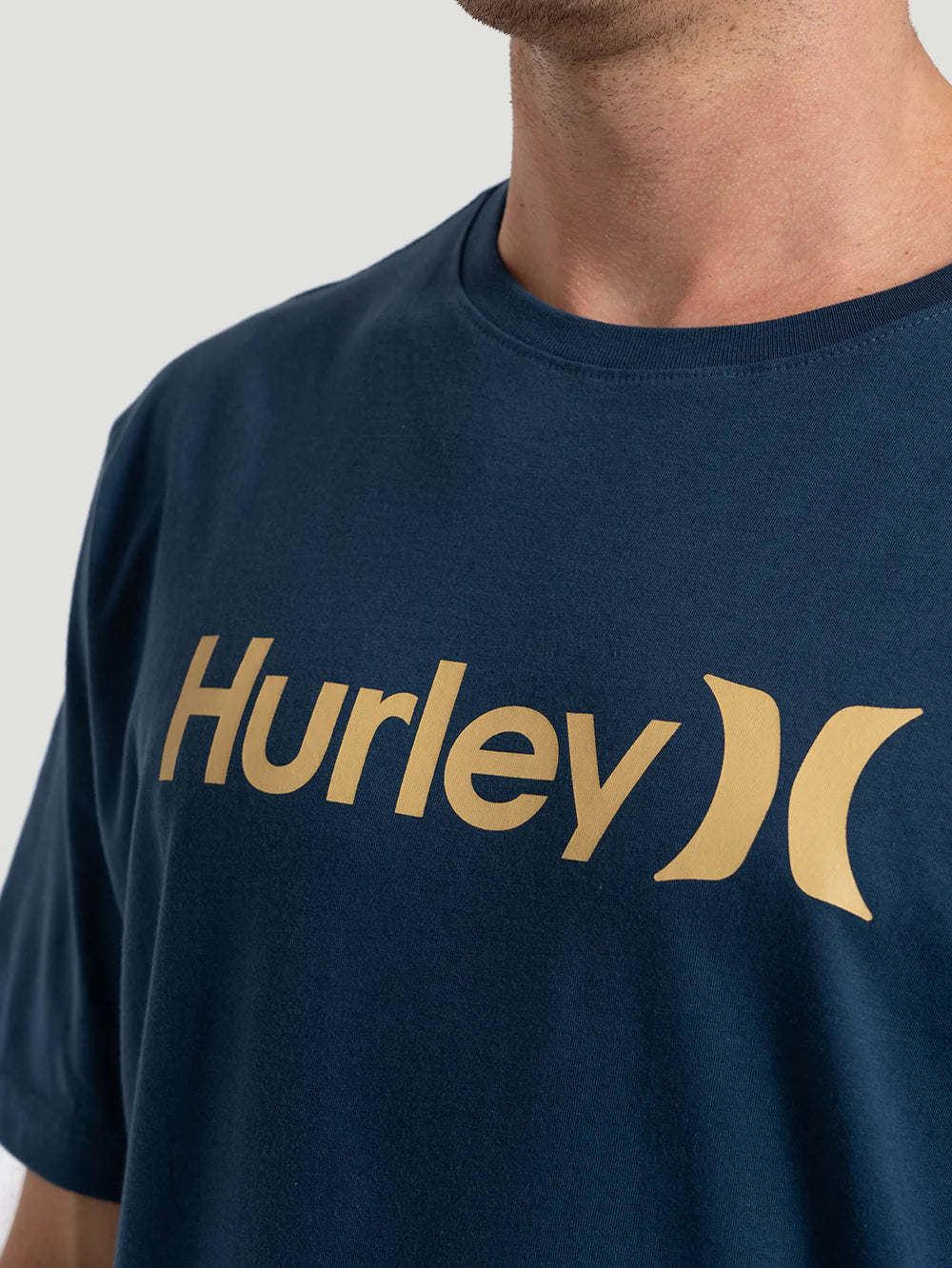 Camiseta Manga Curta Hurley O&O Solid Azul Marinho