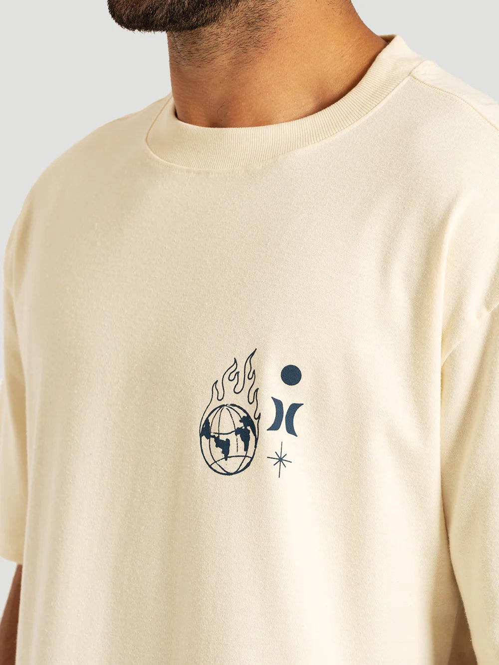 Camiseta Especial MaxFit Off White Hurley Letters