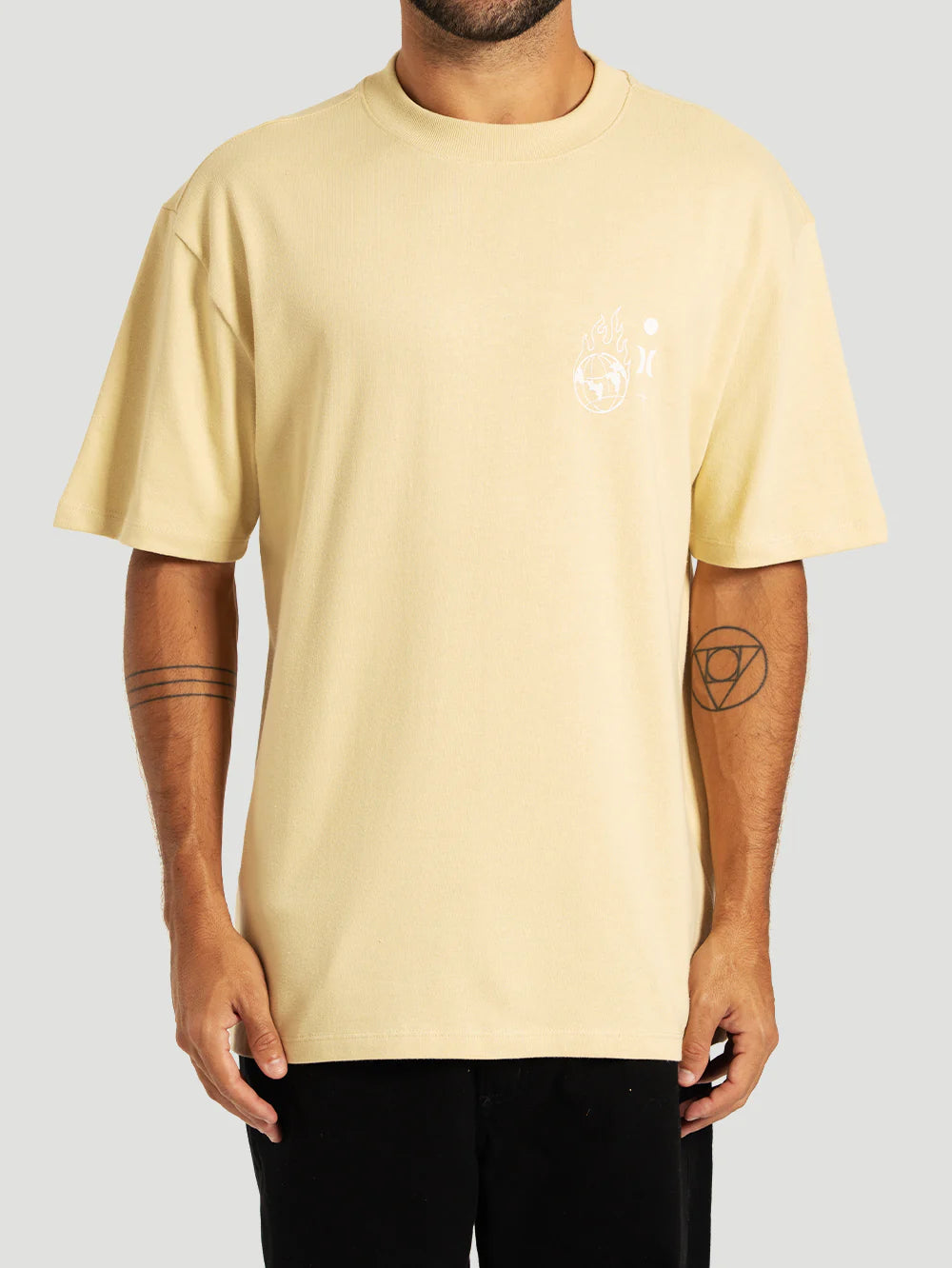 Camiseta Especial Bege Hurley Letters