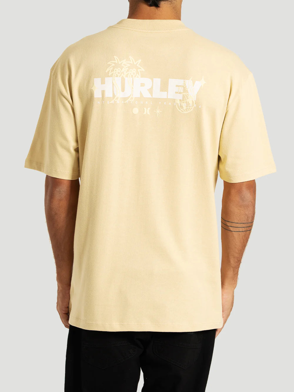 Camiseta Especial Bege Hurley Letters