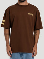 Camiseta Especial Hurley Block Party Max Fit Marron
