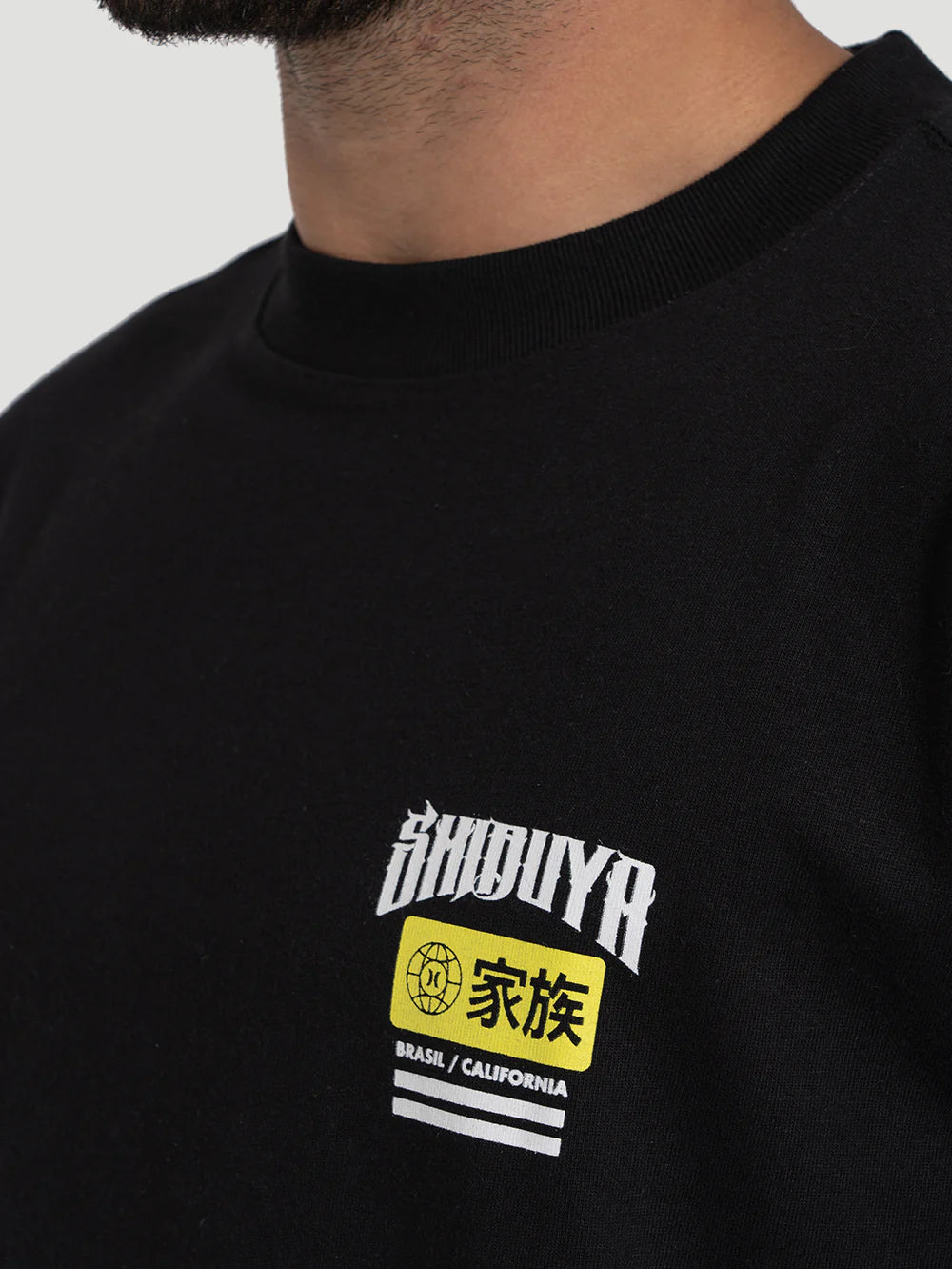 Camiseta Max Fit Hurley x Shibuya Escama Preta
