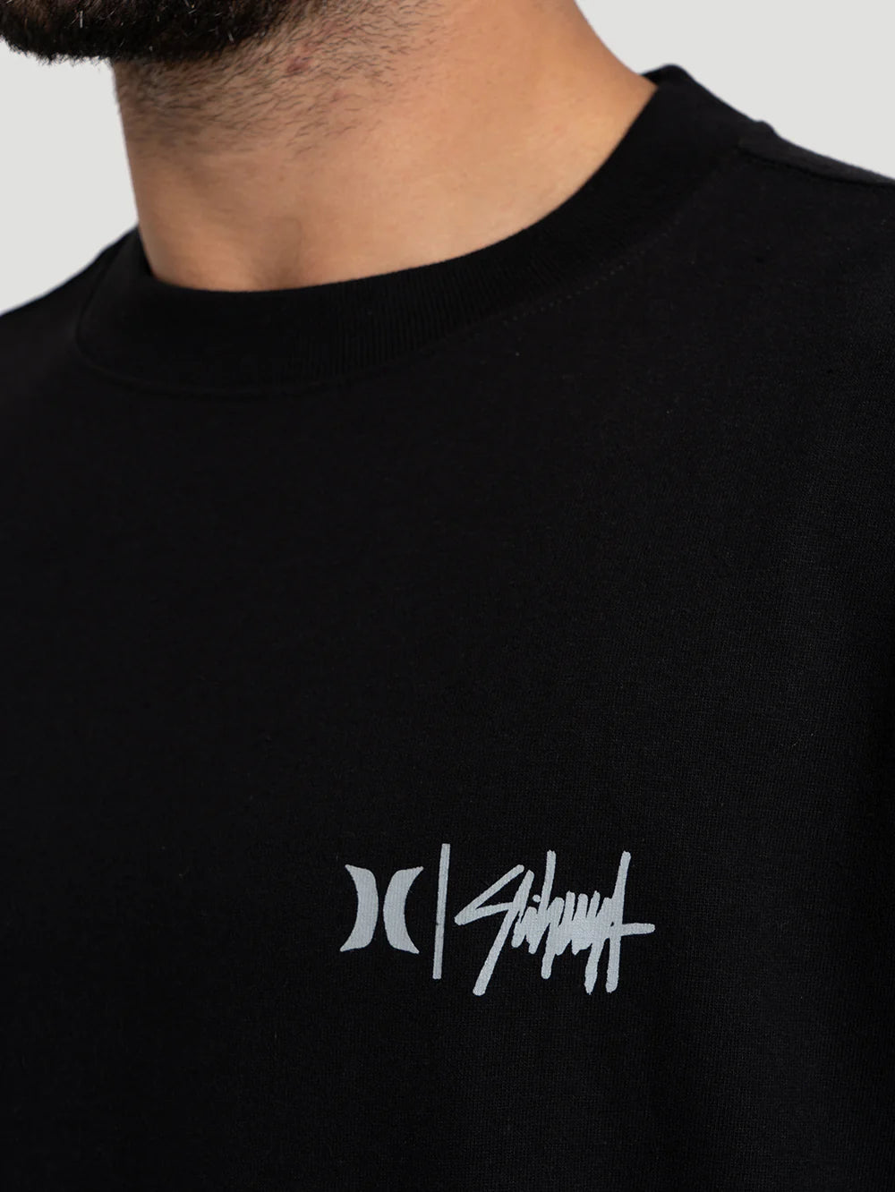 Camiseta Max Fit Hurley x Shibuya Signature Stripe Preta