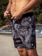 Shorts Volley Phantom Estampado 17 Hurley Eco Block Party