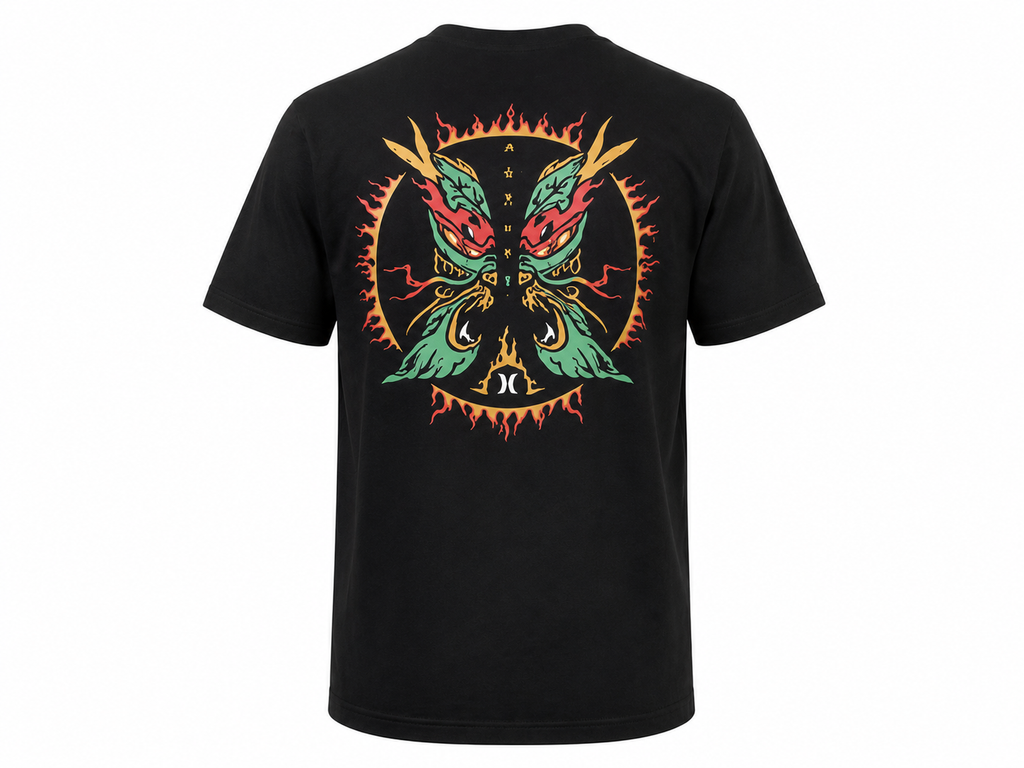 Camiseta Hurley Dragon Preta