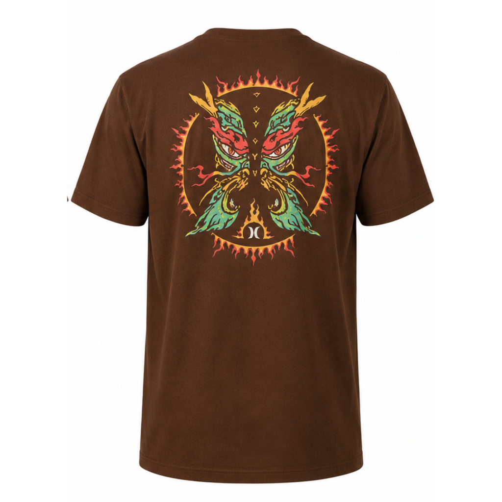 Camiseta Hurley Dragon Marron