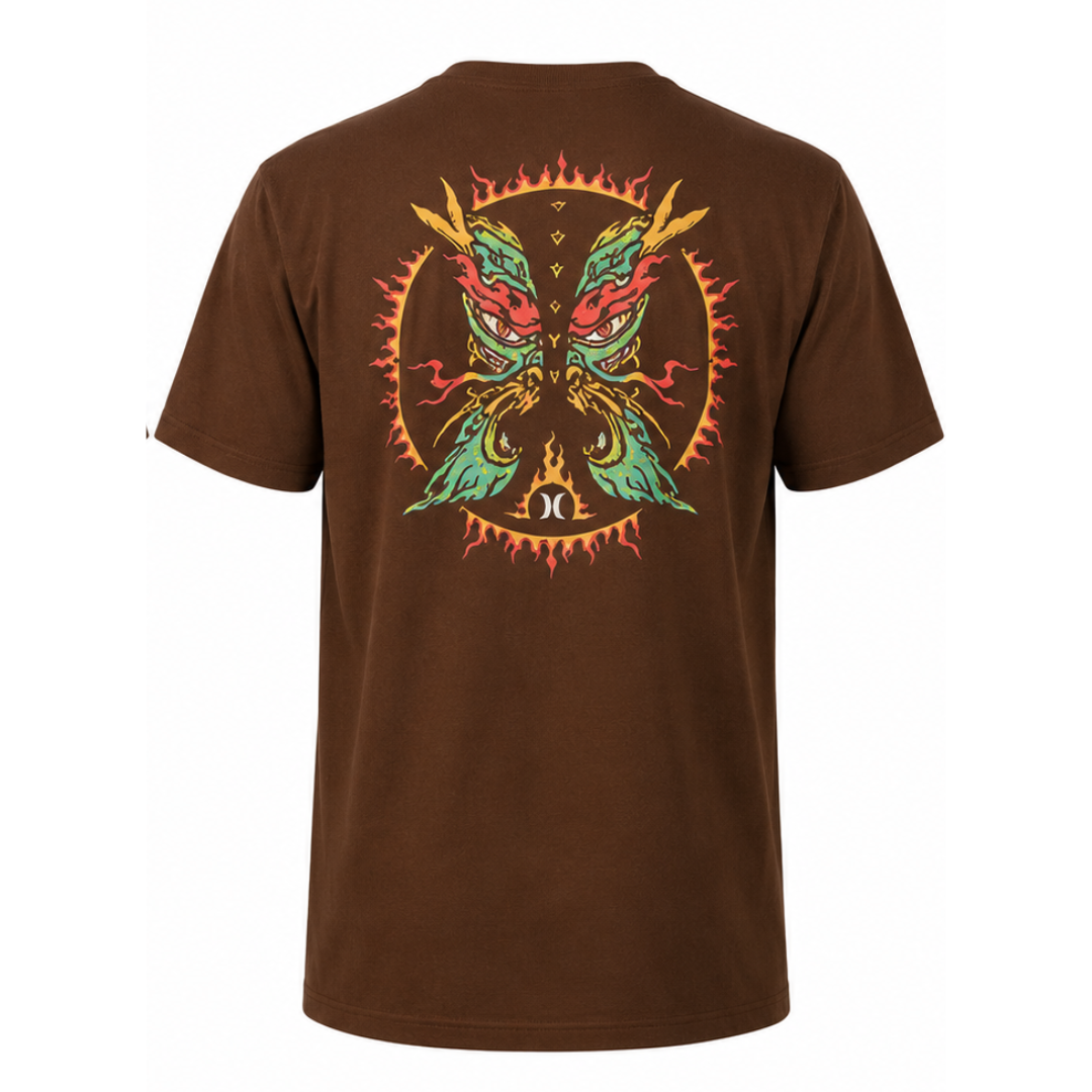 Camiseta Hurley Dragon Marron
