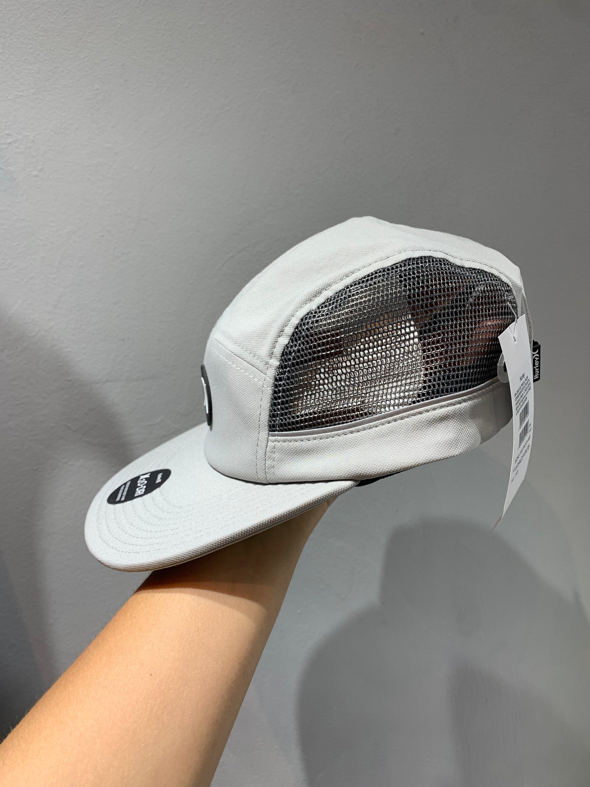 Boné Aba Reta Five Panel H2O-DRI Cinza Hurley Five Patch