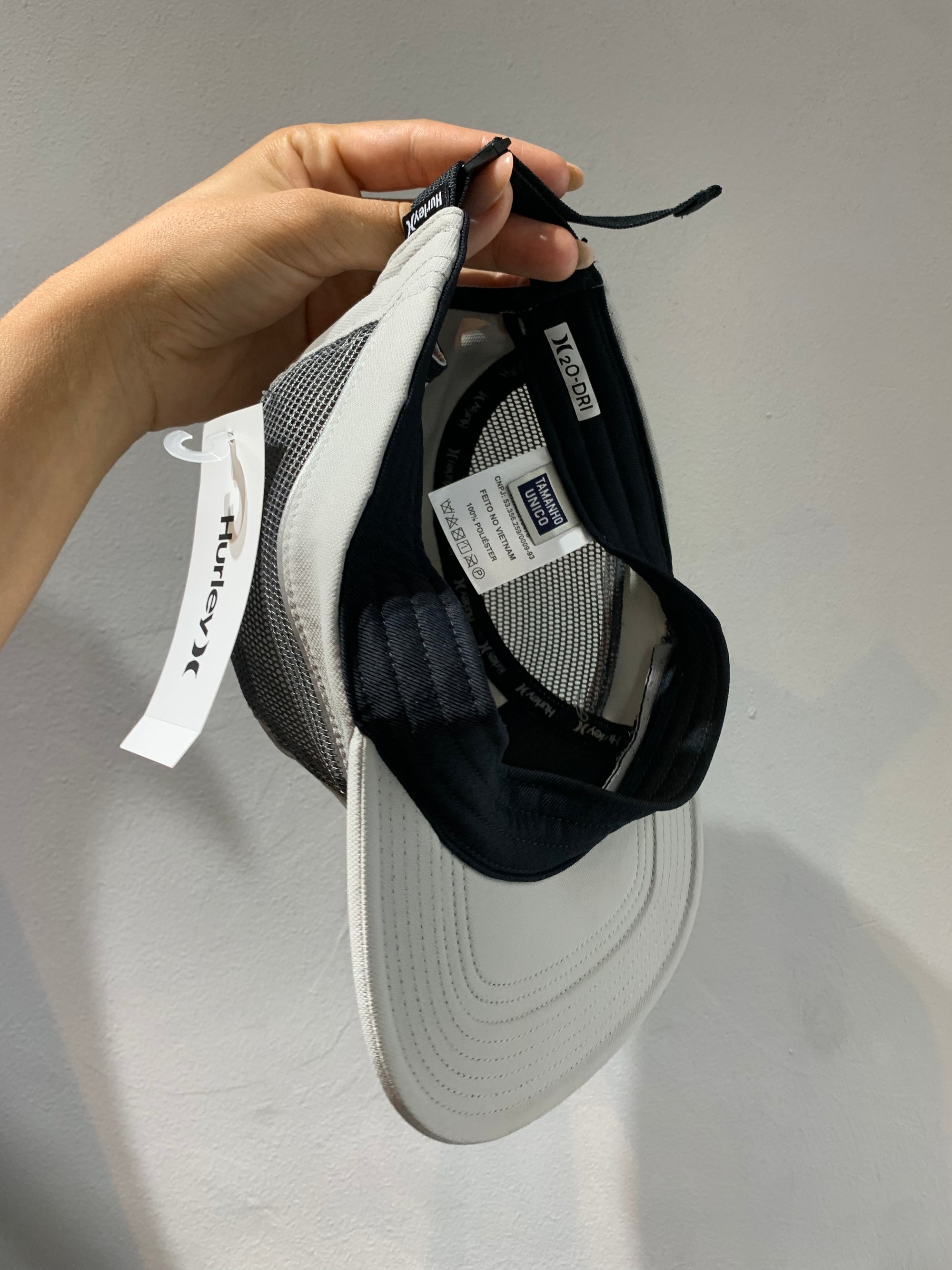 Boné Aba Reta Five Panel H2O-DRI Cinza Hurley Five Patch