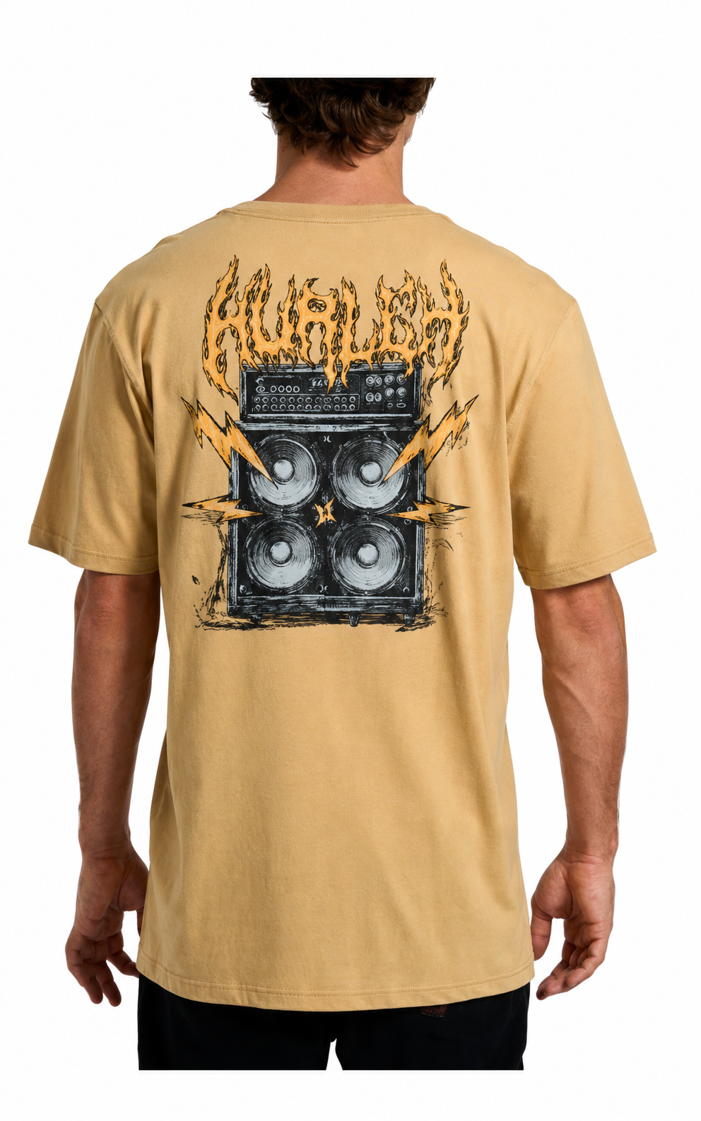 Camiseta Manga Curta Hurley Noise Bege
