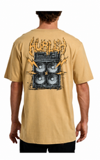 Camiseta Manga Curta Hurley Noise Bege