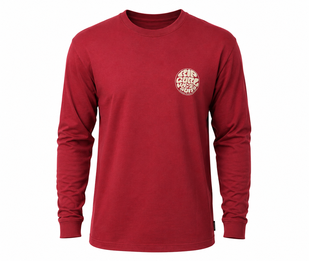Camisa Rip Curl Manga Longa Wettie Vermelha