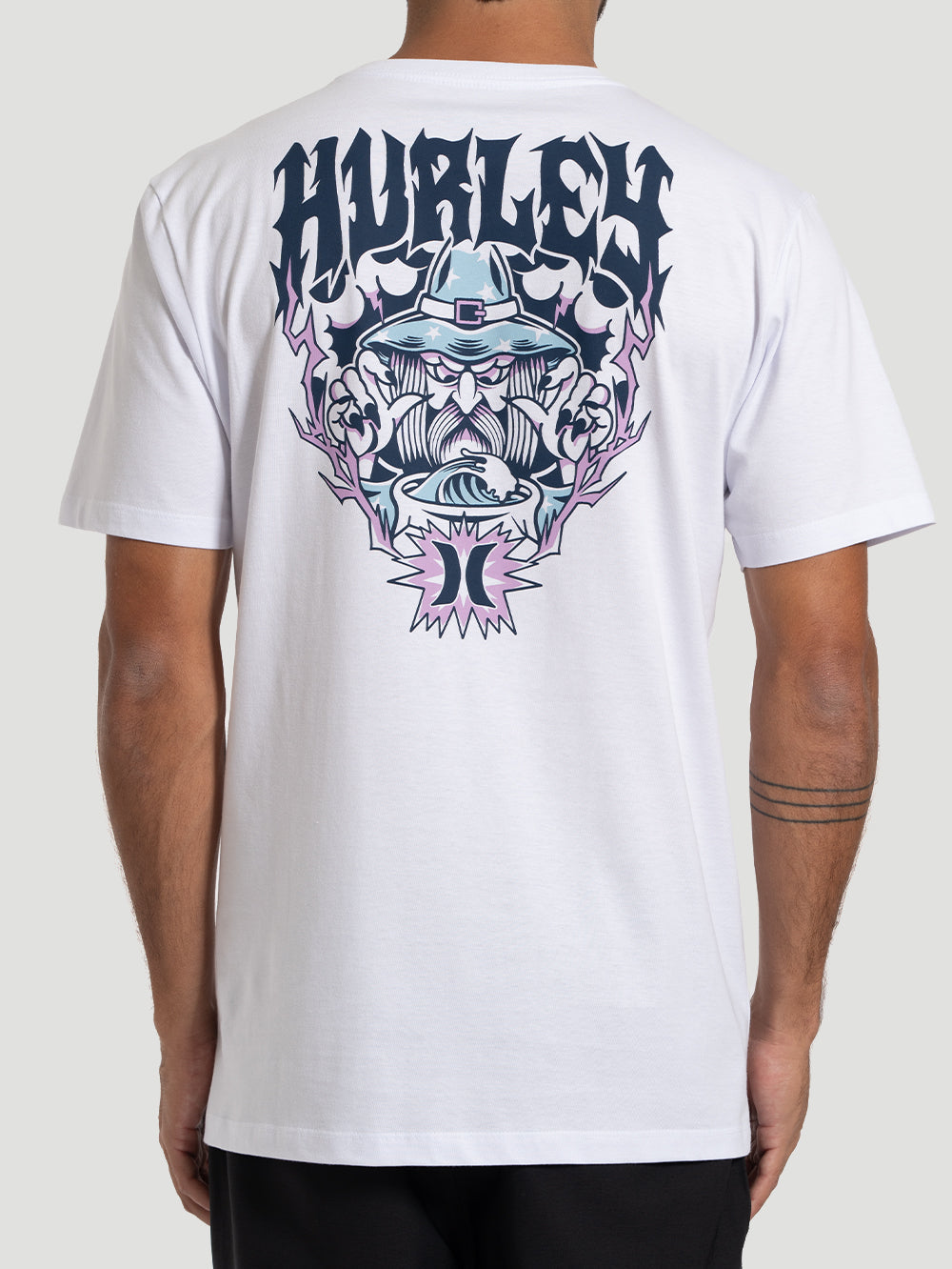 Camiseta Manga Curta Hurley Wizard Branca
