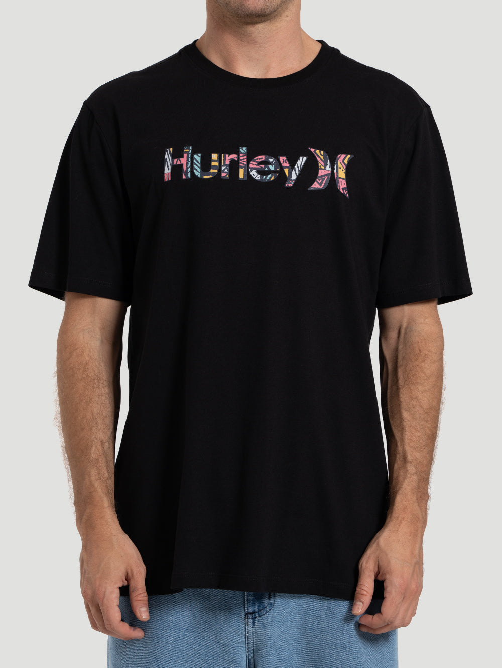Camiseta Manga Curta Hurley Classic O&O Preta