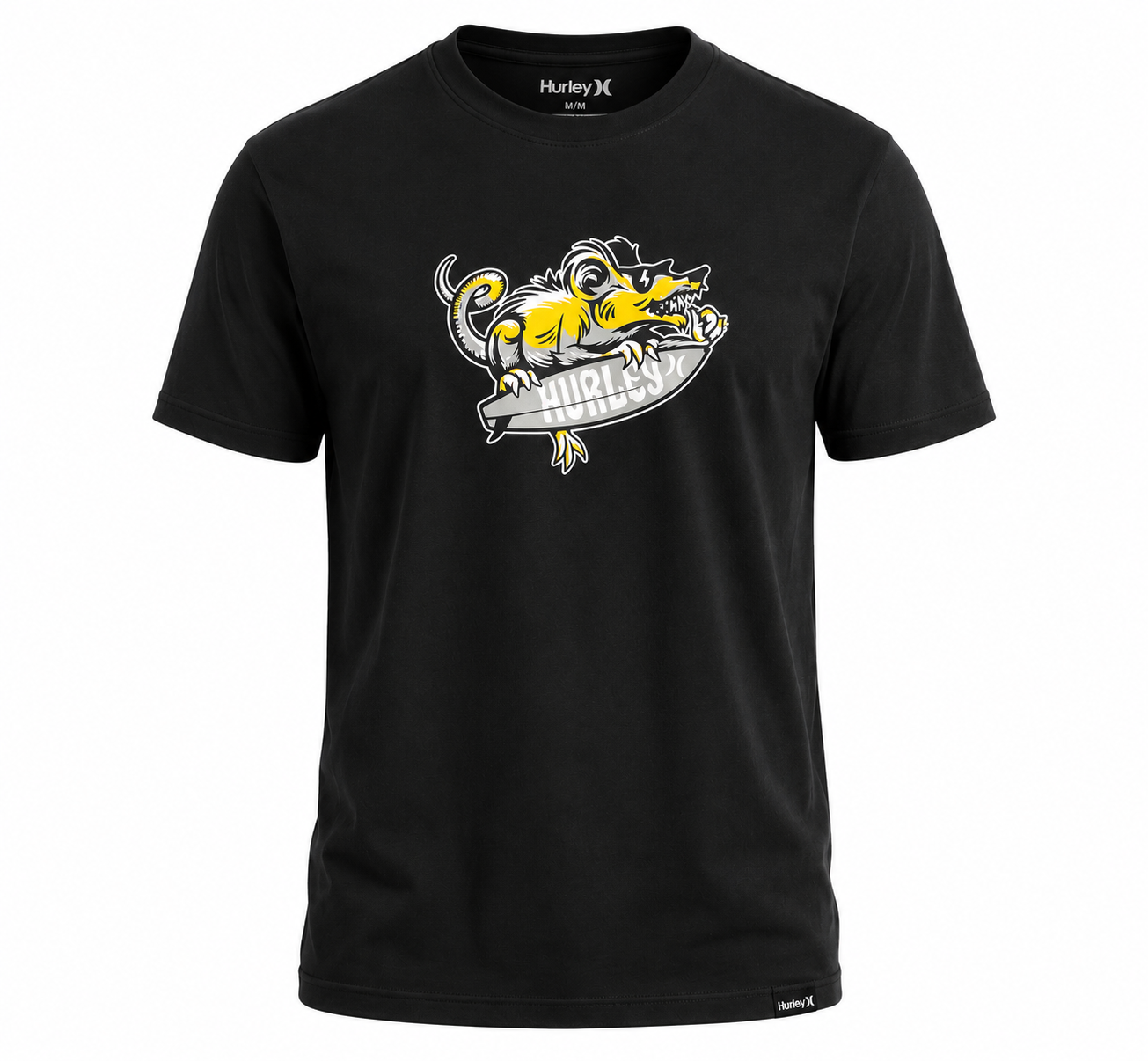 Camiseta Manga Curta Hurley Crazy Preta
