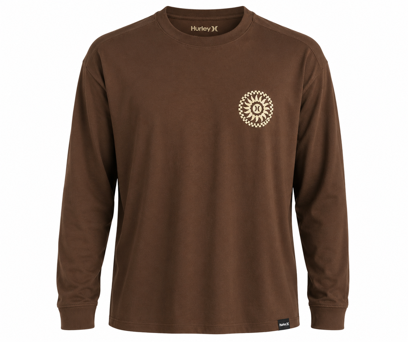 Camisa Hurley Manga Longa Maxfit Empire Marron