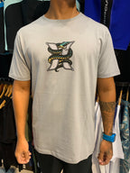 Camiseta Manga Curta Snake Hurley Cinza