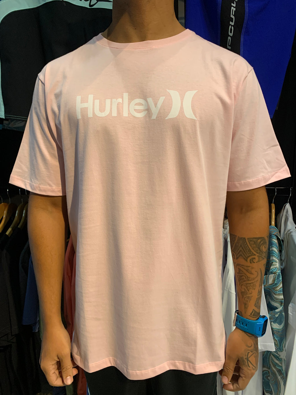 Camiseta Manga Curta Rosa Hurley O&O
