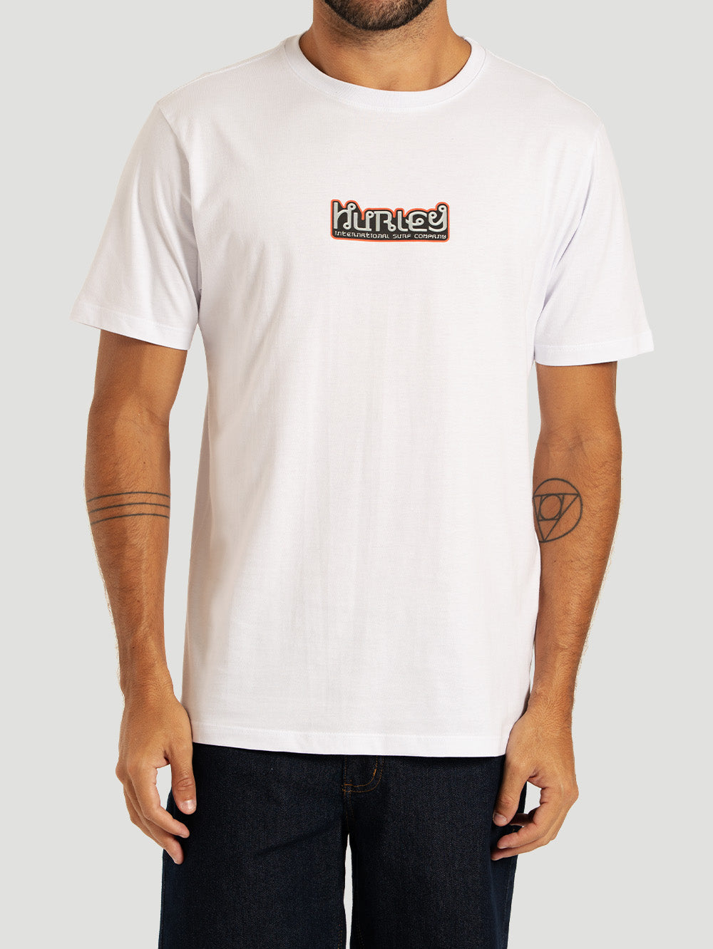 Camiseta Manga Curta Branca Hurley Barong