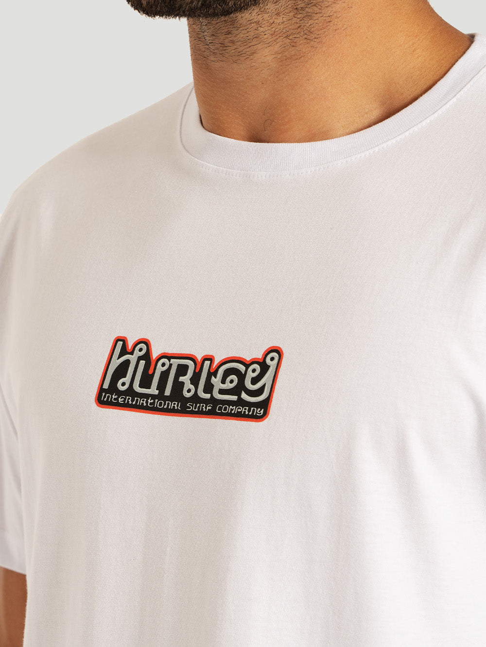 Camiseta Manga Curta Branca Hurley Barong