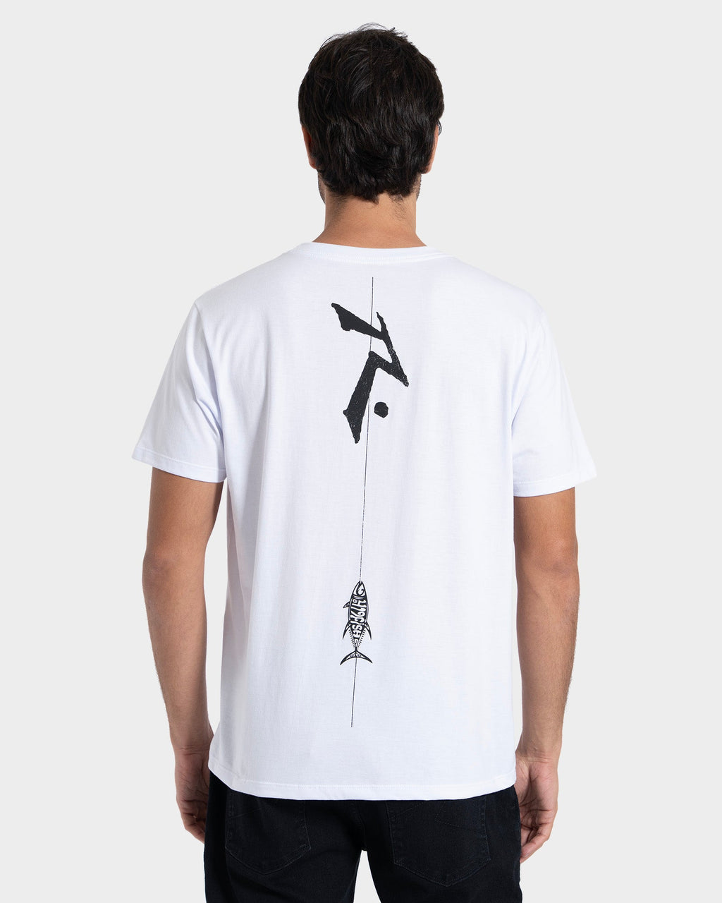 Camiseta Manga Curta branca Rusty Fish