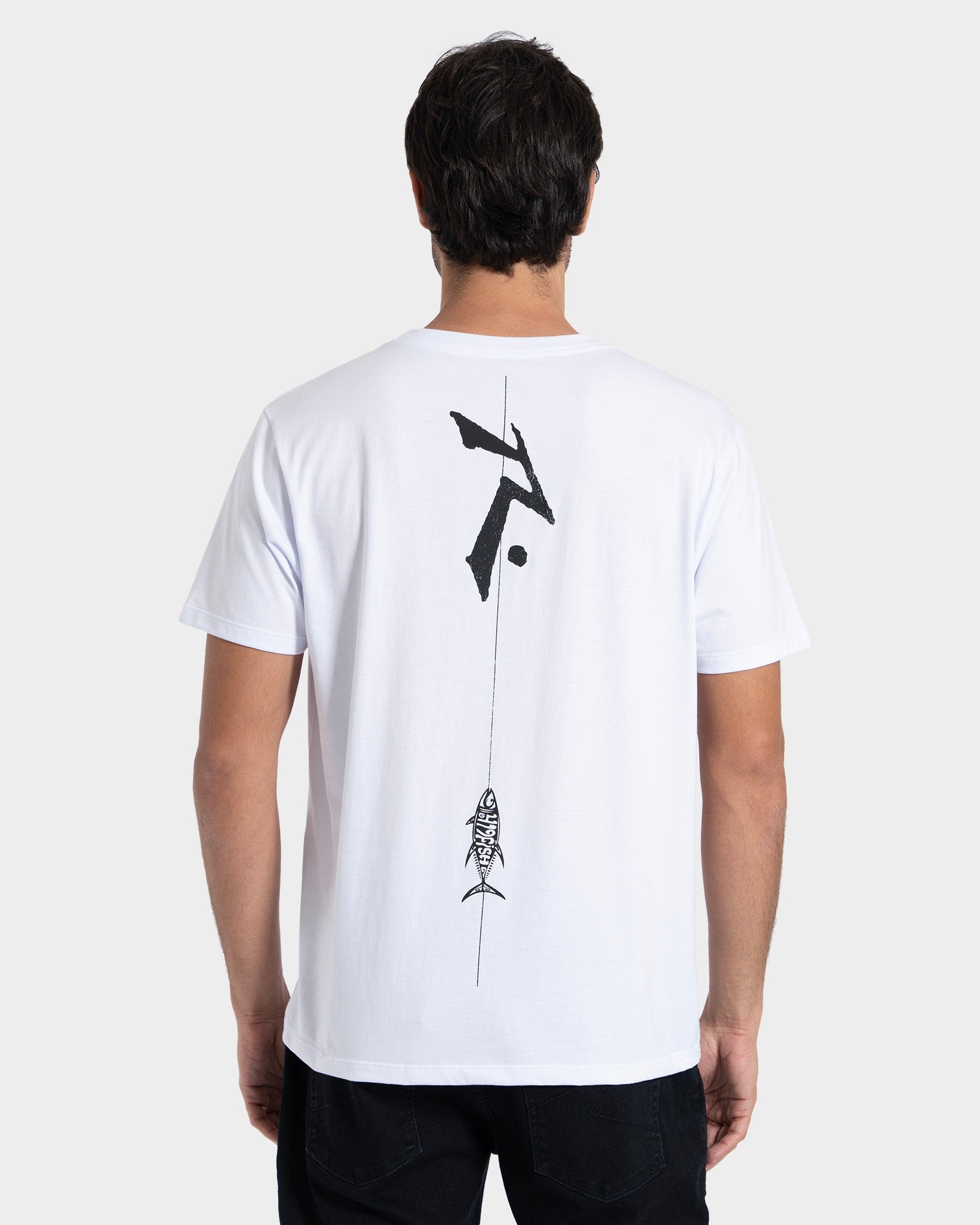 Camiseta Manga Curta branca Rusty Fish