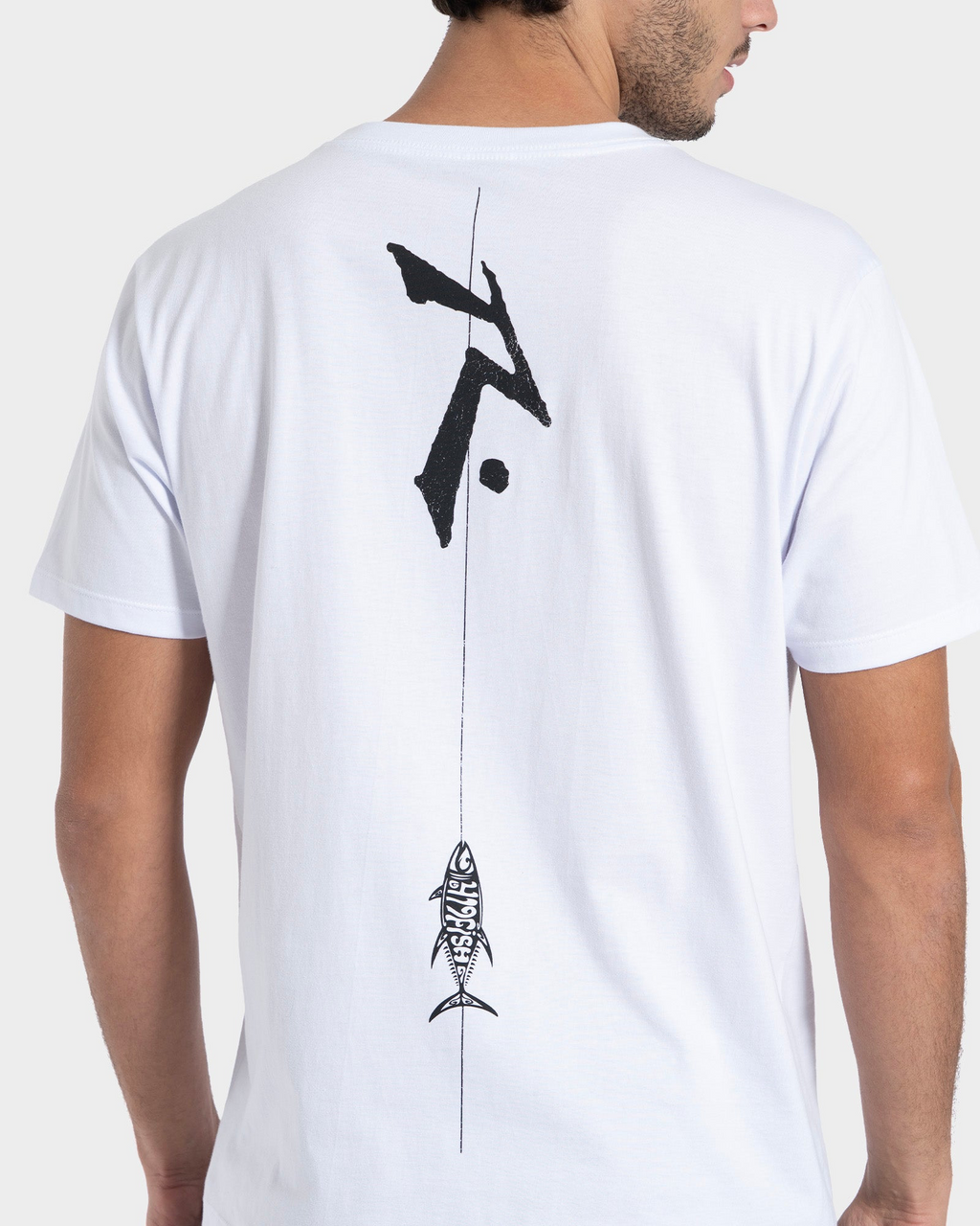 Camiseta Manga Curta branca Rusty Fish