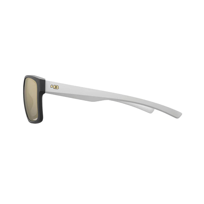 Óculos de Sol HB Freak Matte Black P White Gold Chrome