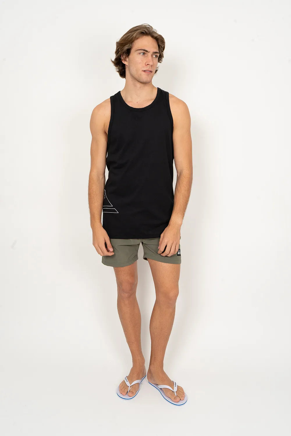 Regata Quiksilver Outline Side Logo Preto