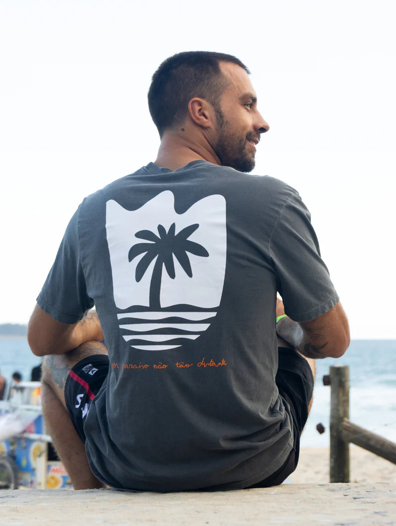 T-Shirt TVB Paraíso Não Distante Preto Stone