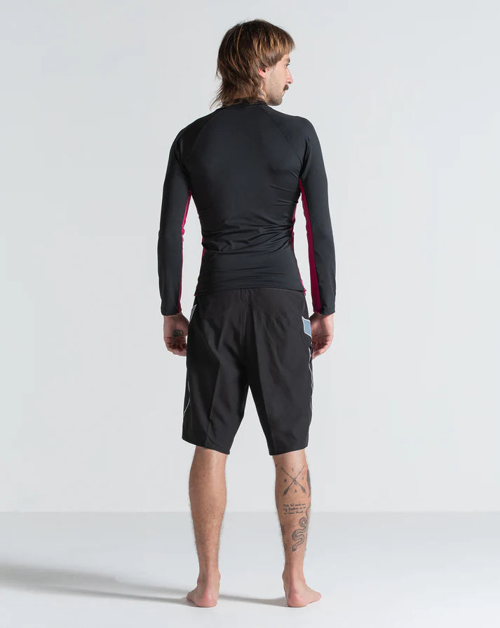 Lycra Manga Longa Volcom Lido Solid Preta