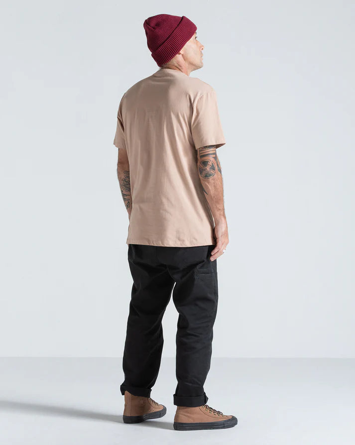 Camiseta Regular Volcom You Drain Bege