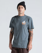 Camiseta Volcom Grindit Cinza Chumbo