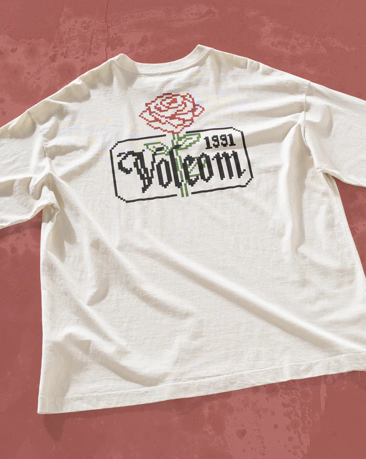 Camiseta Oversized Volcom Dia Up Off White