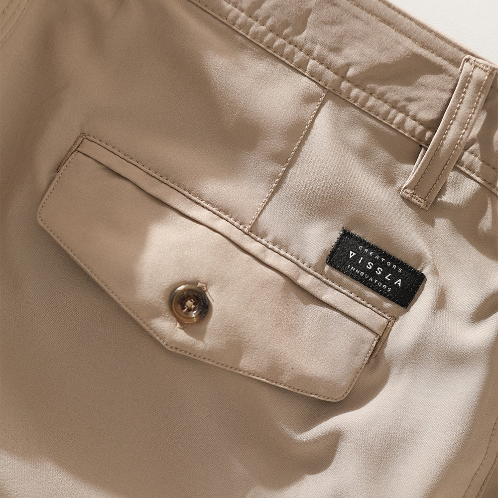Bermuda Híbrida Vissla Cutlap Khaki 18,5"
