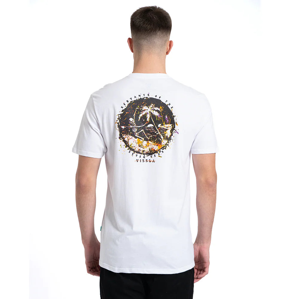 Camiseta Manga Curta Branca Vissla Skull