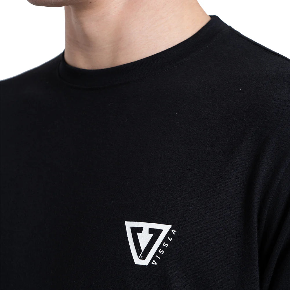 Camiseta Manga Curta Preta Vissla Established