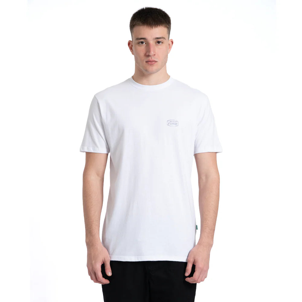 Camiseta Manga Curta Branca Vissla Stamped