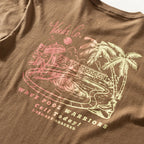 Camiseta Vissla Wave Pool Warriors Marrom Manga Curta