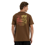 Camiseta Vissla Wave Pool Warriors Marrom Manga Curta