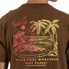 Camiseta Vissla Wave Pool Warriors Marrom Manga Curta
