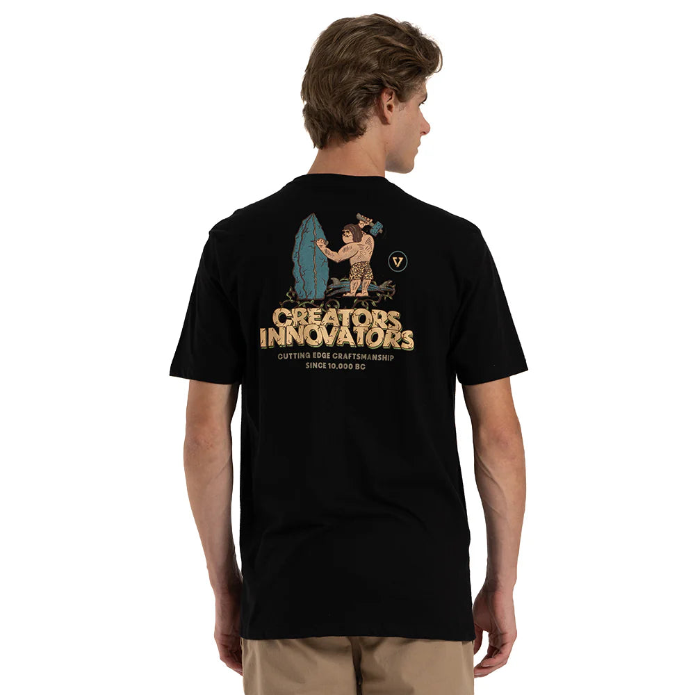 Camiseta Vissla Cutting Edge Preta Manga Curta