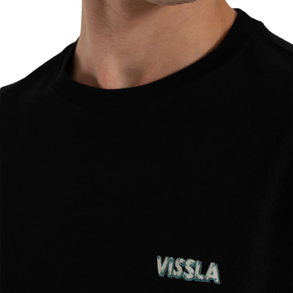 Camiseta Vissla Cutting Edge Preta Manga Curta