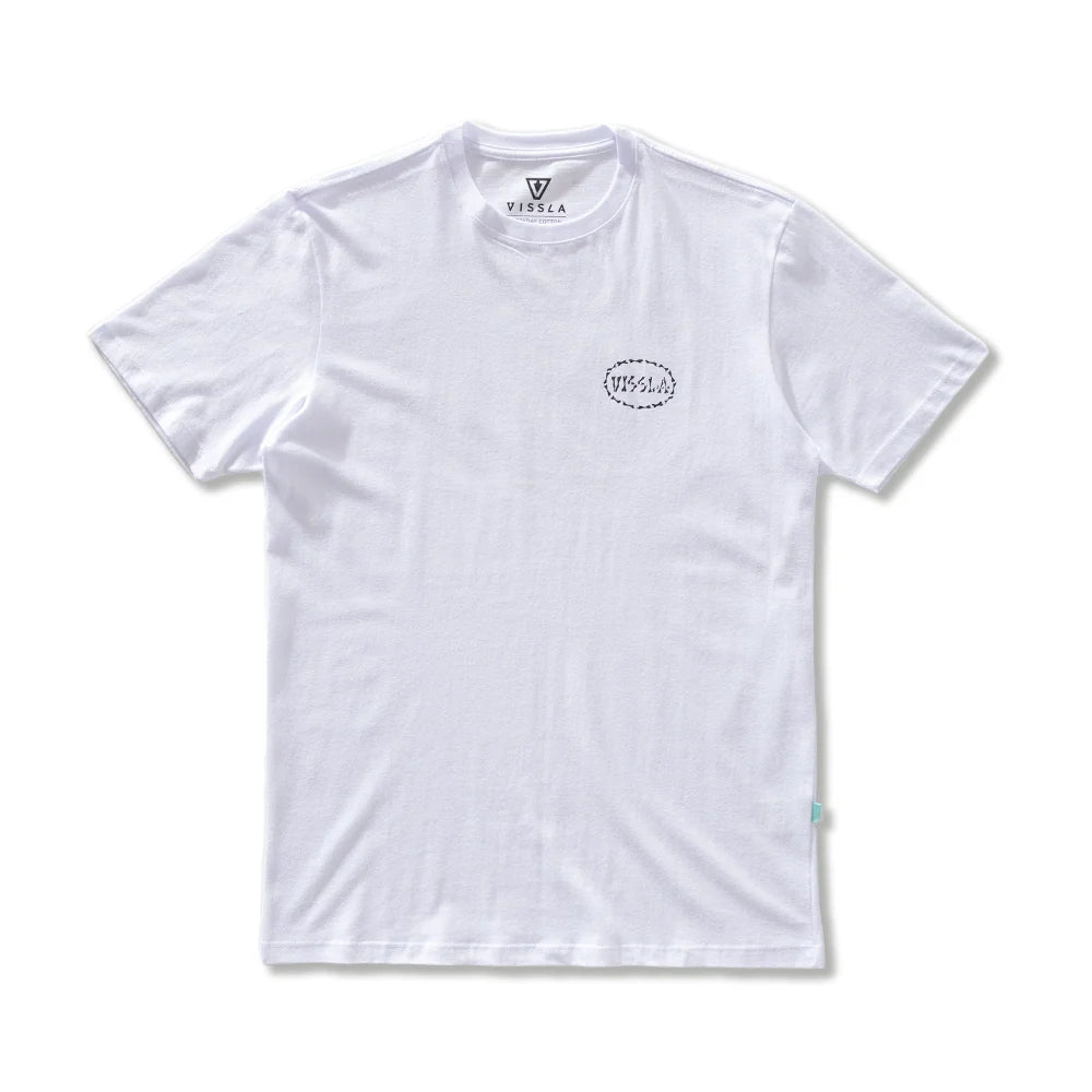 Camiseta Manga Curta Branca Vissla Bone Cove