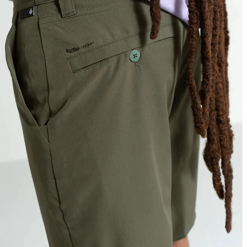 Bermuda Híbrida Volcom Cross Shred Squadron Green