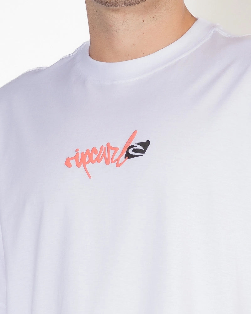 Camiseta Rip Curl Script Signature Gm White