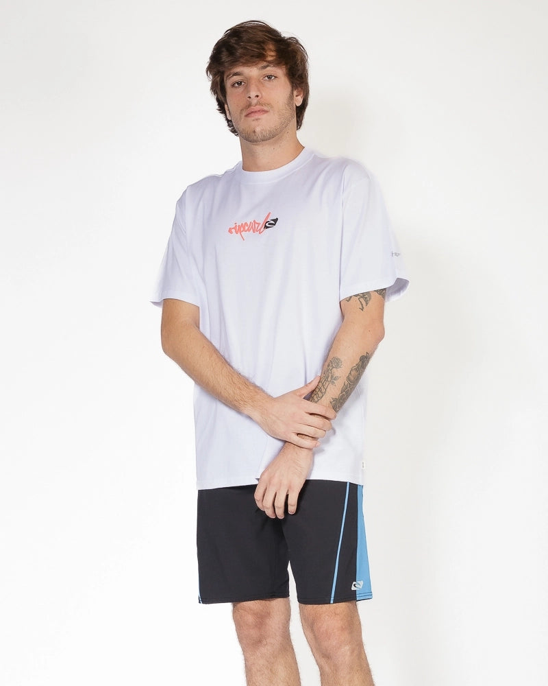 Camiseta Rip Curl Script Signature Gm White